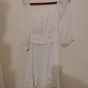 Elegant White Off-Shoulder Dress